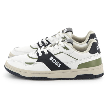 BOSS Tenis para niño y adolescente con agujetas blanco detalles en diferentes colores